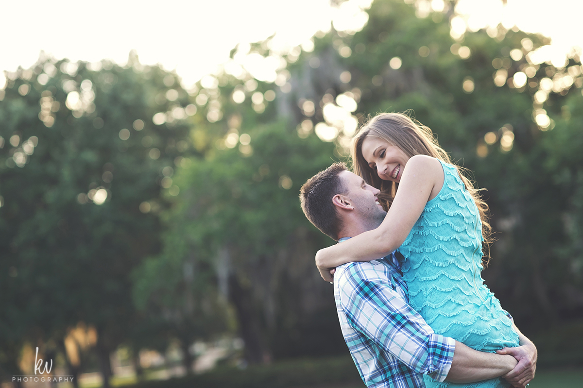Engagement session at Rollins College in Winter Park Florida